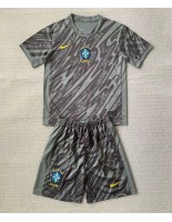 Brazílie Brankářské Domácí dres pro děti Copa America 2024 Krátký Rukáv (+ trenýrky)